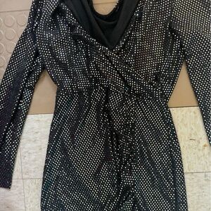 Shein sparkly / shiny dress, never worn! Size large! Black with sparkly …